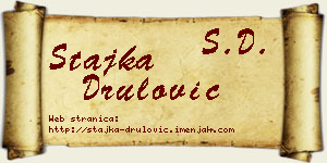 Stajka Drulović vizit kartica